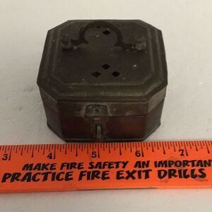 Small vintage made in India reticulating trinket/incense box